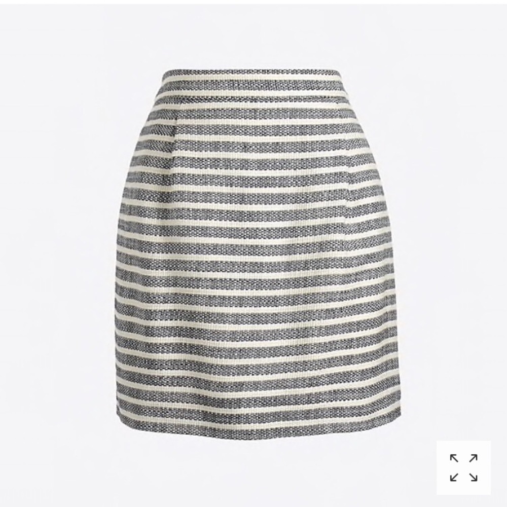NWOT J. Crew striped mini skirt